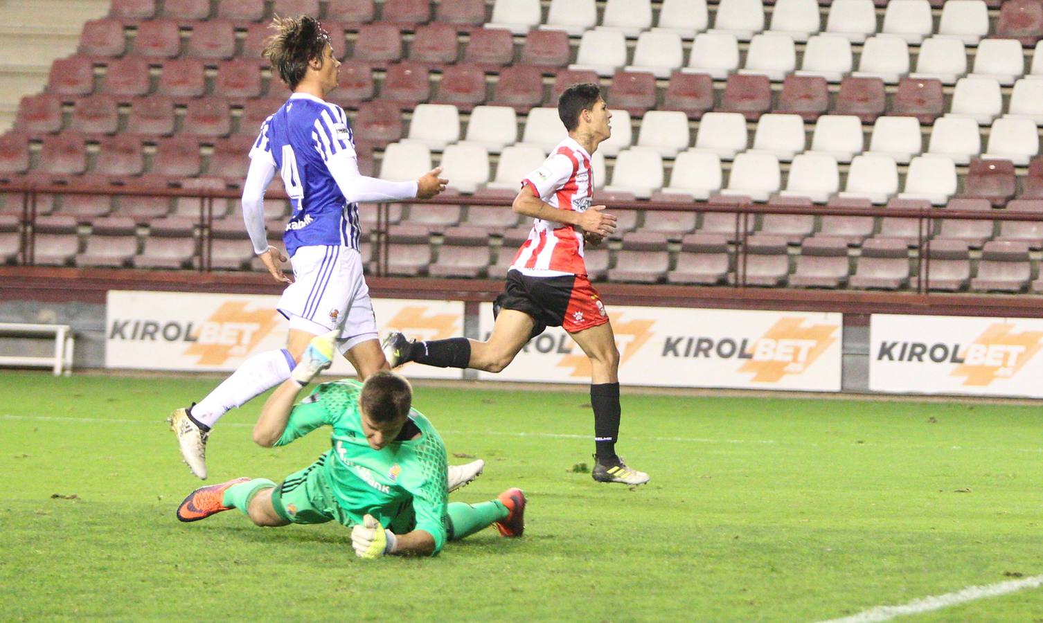 La UD Logroñés ganó en un buen partido en Las Gaunas a la Real Sociedad B por 3-1