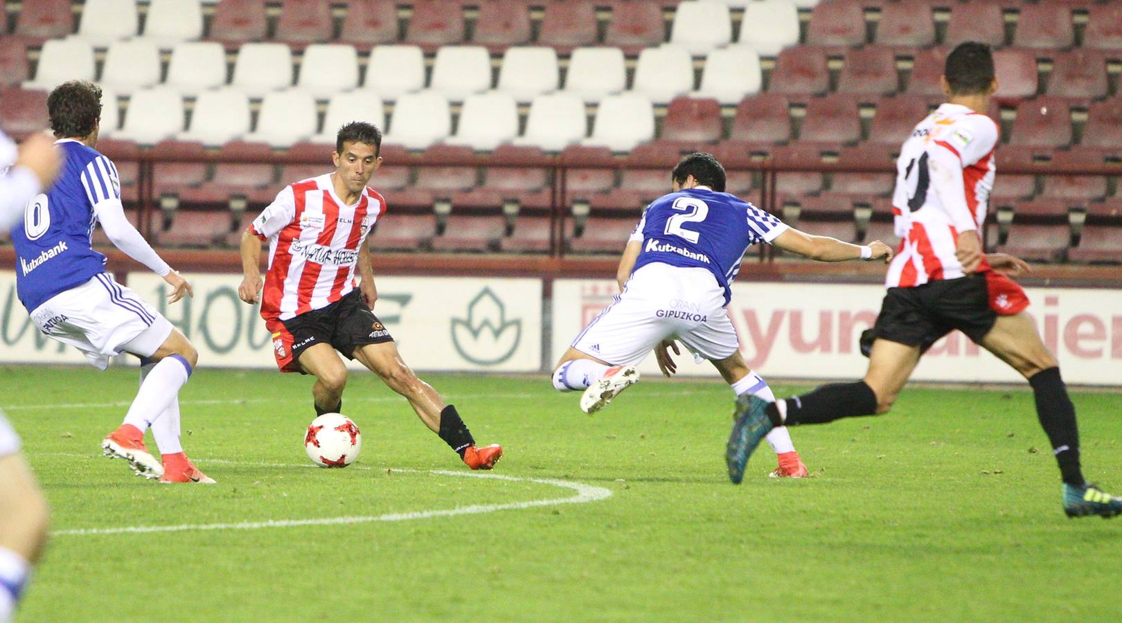 La UD Logroñés ganó en un buen partido en Las Gaunas a la Real Sociedad B por 3-1