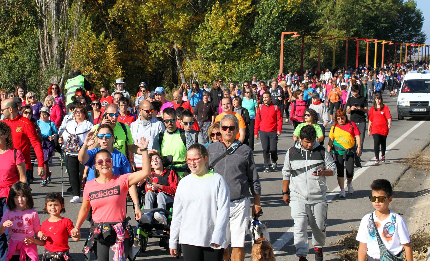 iel a su cita con la solidaridad, la tradicional marcha ASPACE ha echado a andar este domingo, 29 de octubre, desde el polideportivo municipal de Las Gaunas con la participación de alrededor de 3.000 personas que han querido apoyar esta iniciativa que pretende concienciar a la sociedad riojana sobre la realidad de las personas con parálisis cerebral.