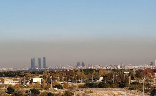 Capa de contaminación en Madrid.