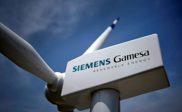 Molino eólico de la firma Siemens-Gamesa. 