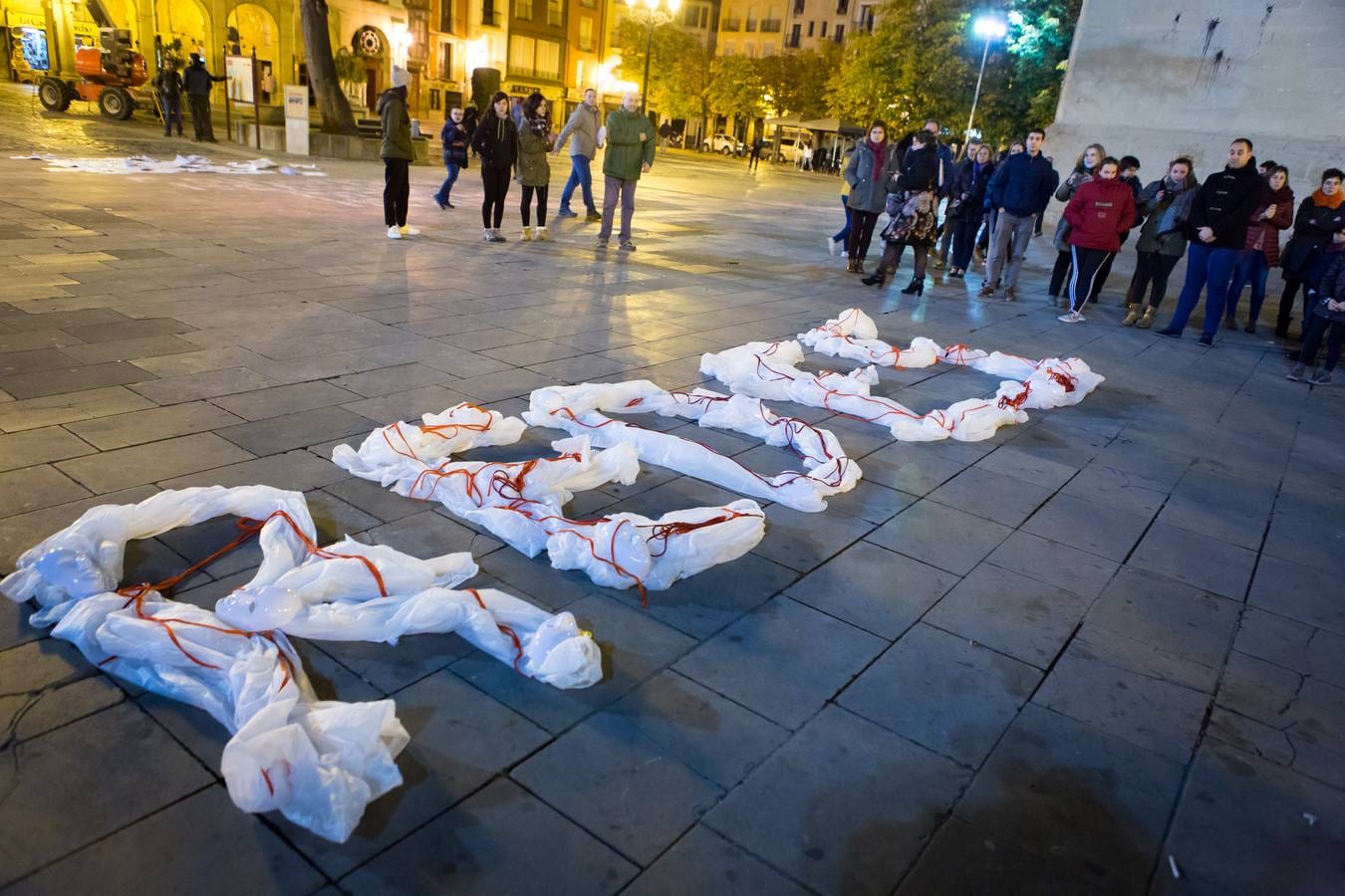 Actos reivindicativos y de protesta en el día contra la violencia de género en Logroño