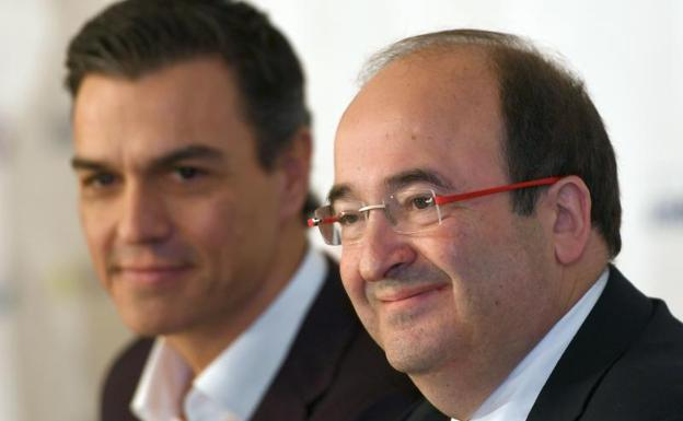 Miquel Iceta y Pedro Sánchez.