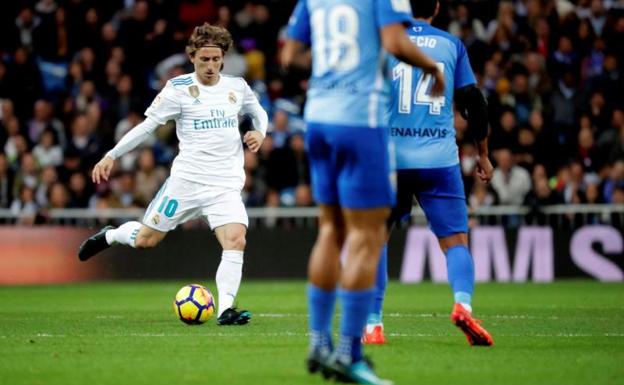 Luka Modric, contra el Málaga. 