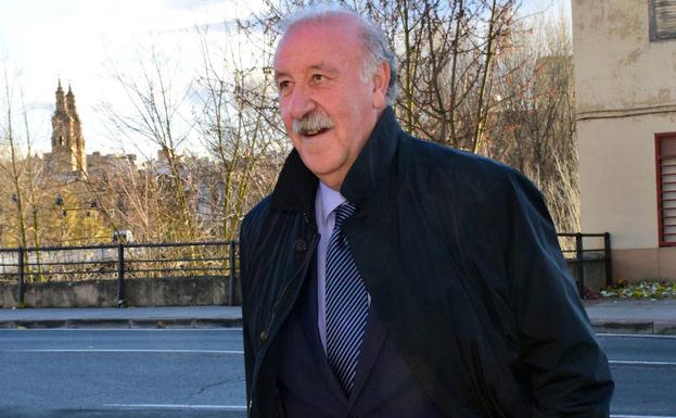 Imagen principal - Varias imágenes del entrenador Vicente del Bosque. 