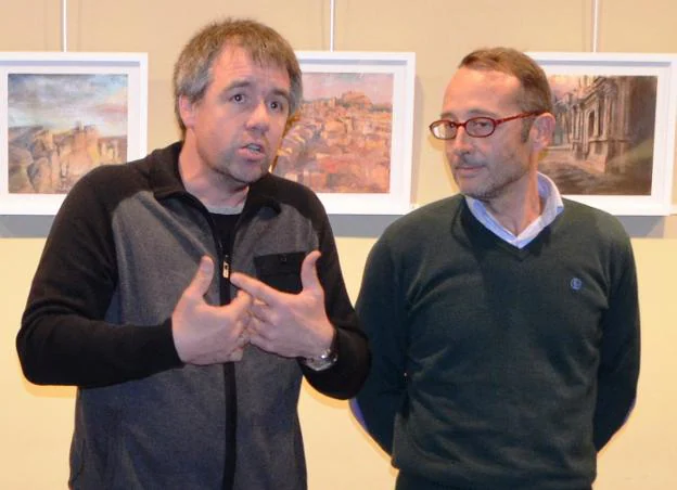 Javier Garrido y Carlos López, ayer, en la inauguración de la exposición. :: i. álvarez. 