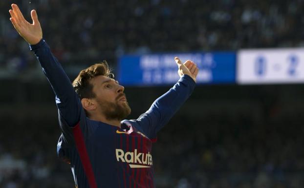 Lionel Messi celebra un gol.
