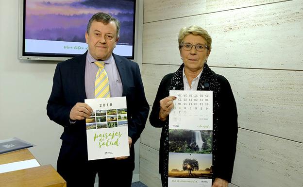 Juan Ramón Rábade y Pilar Díez presentan el calendario 2018.