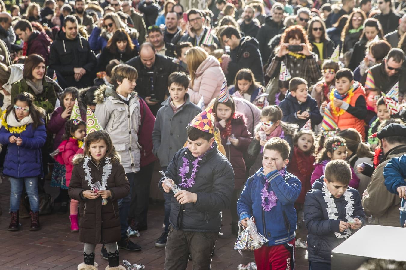 Fiesta en la mañana del 31 en el centro de Logroño