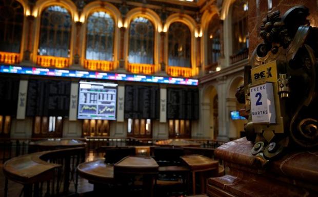 Interior de la Bolsa de Madrid.