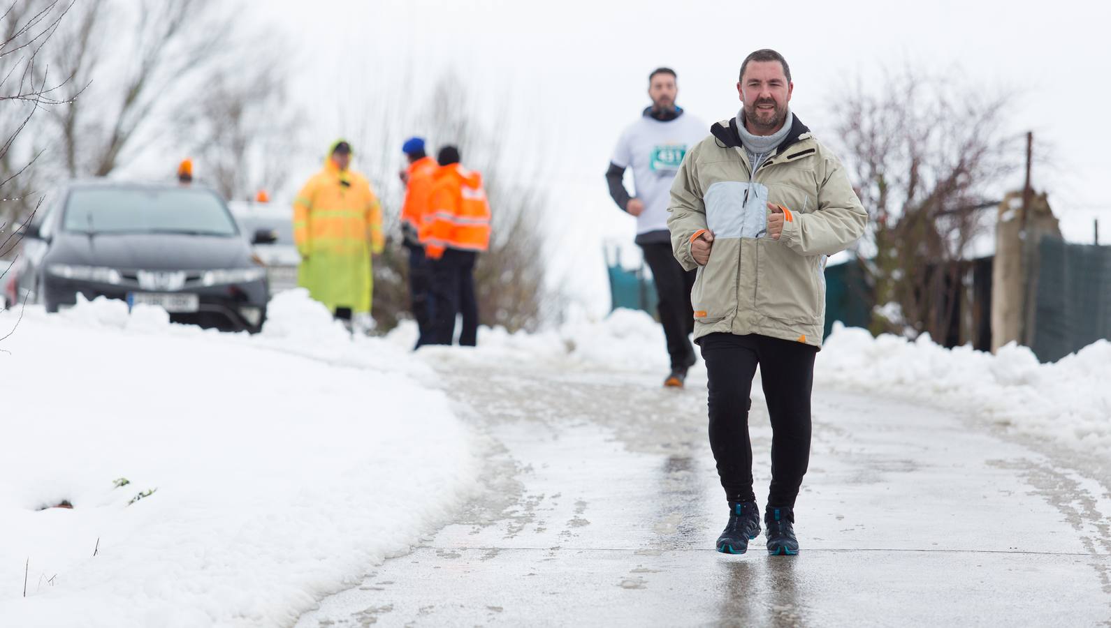 A los deportistas no les paro la nevada del fin de semana