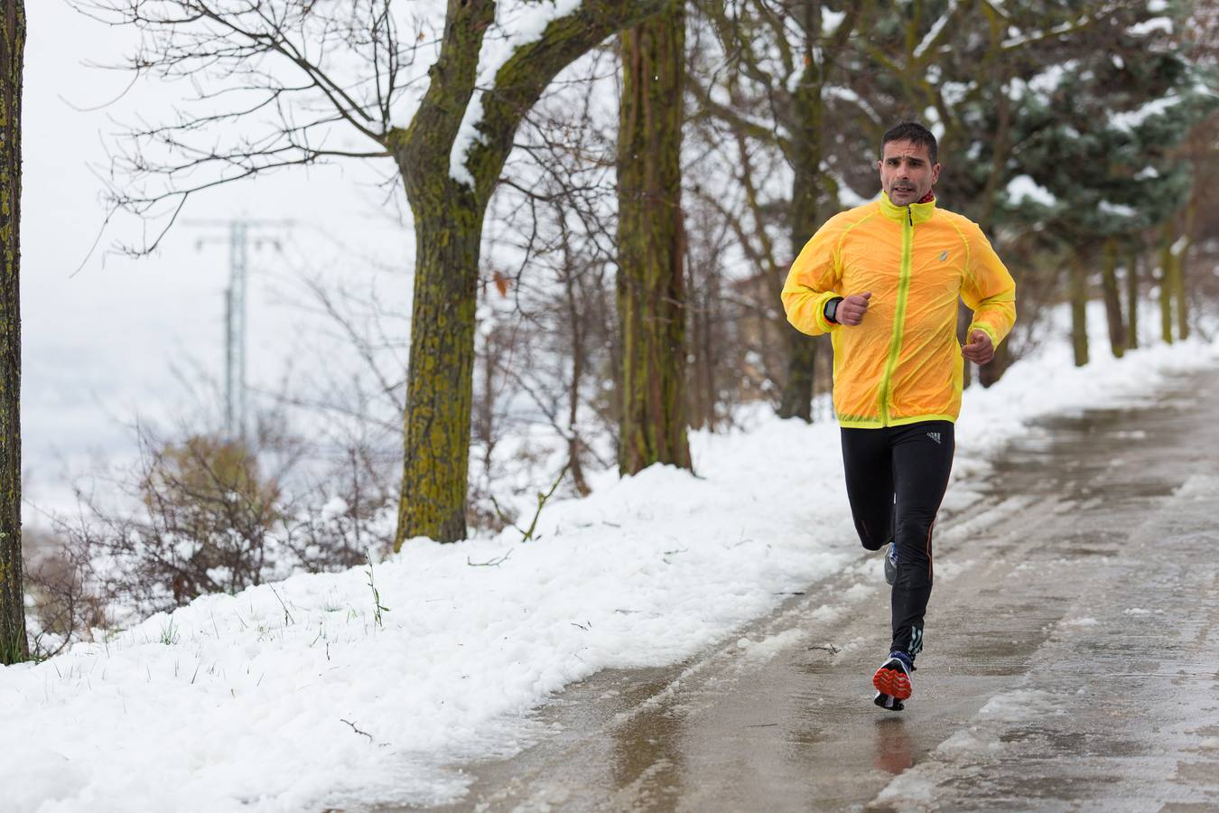 A los deportistas no les paro la nevada del fin de semana