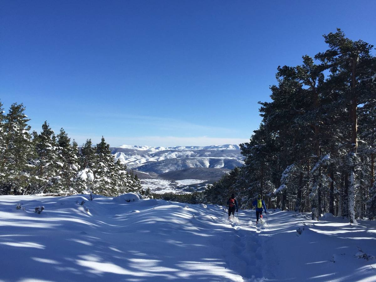 Un paseo con raquetas por la nieve de El Rasillo