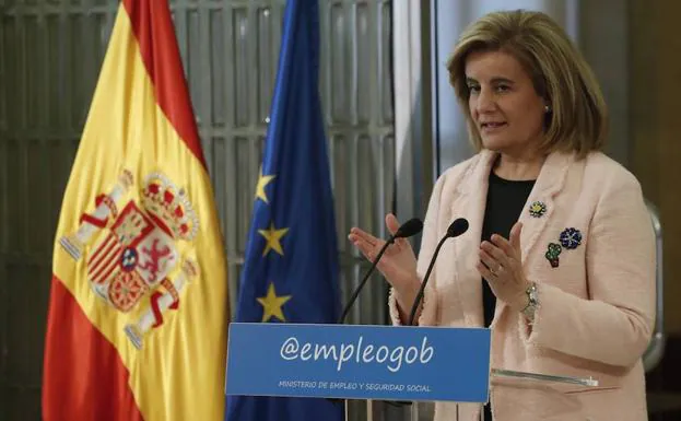 Báñez, durante el acto de presentación del libro de la OIT 'El futuro del trabajo que queremos'. 