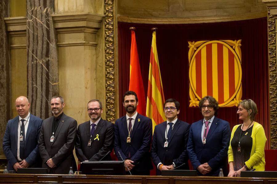 Sesión constitutiva de la Mesa del Parlament.