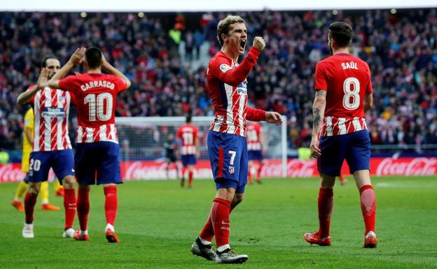 Antoine Griezmann celebra su tanto.