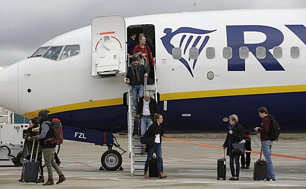 Un avión de Ryanair.
