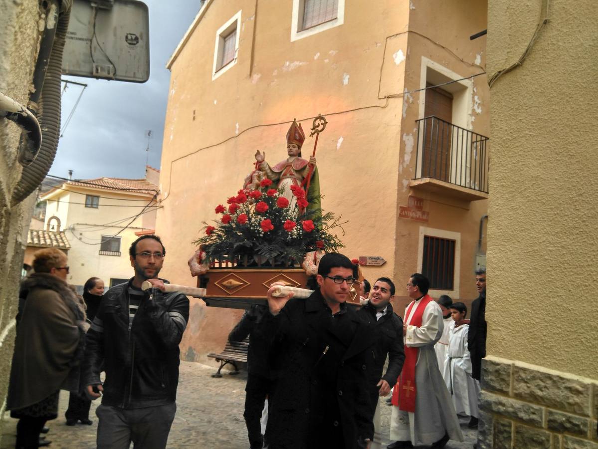 Cornago celebra San Blas con actos religiosos y subasta de roscos