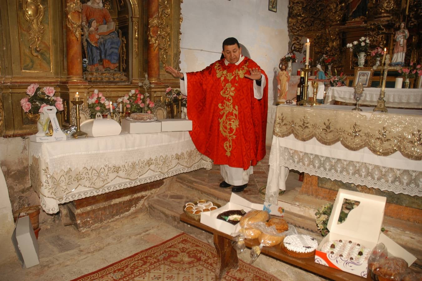 Navajun celebra San Blas con hoguera, bendicion y tostadas