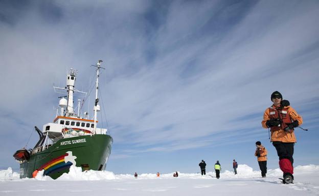 Expedición de Greenpeace en Groenlandia. 