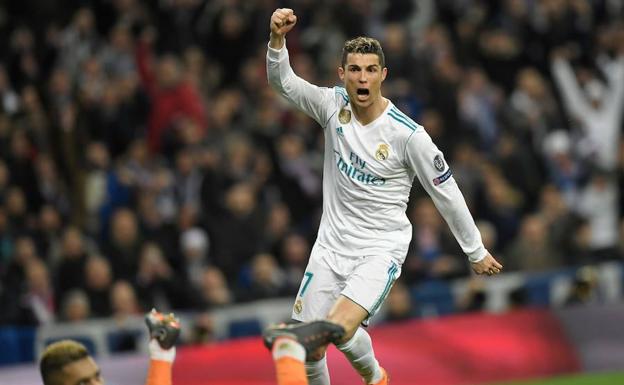Cristiano Ronaldo celebra su segundo tanto ante el PSG.