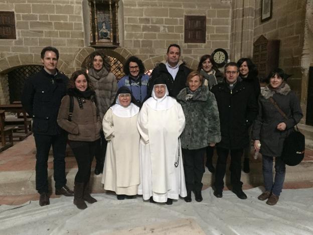 Momento de la visita al monasterio de la Piedad. :: Gobierno la rioja