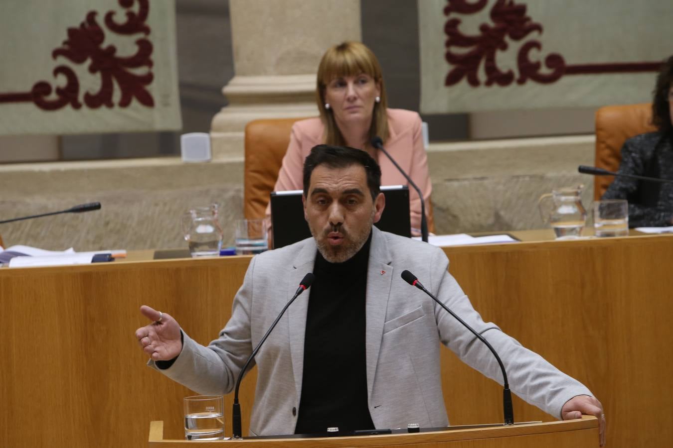 Las mejores imágenes que ha dejado el pleno del Parlamento riojano, en el que el PP ha sacado adelante la Ley de tauromaquia con la abstención (por error) de Podemos 