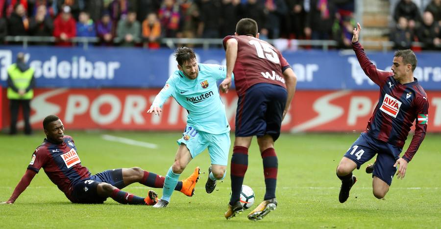 Tras dos empates consecutivos, el líder se reencontró con la victoria en Ipurua gracias a los tantos de Luis Suárez y Jordi Alba. 