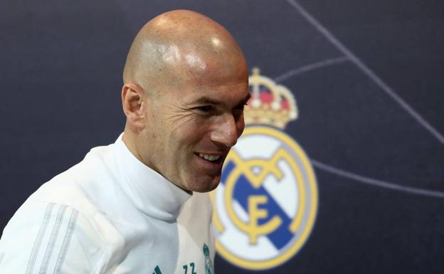 Zinedine Zidane, antes de la rueda de prensa. 
