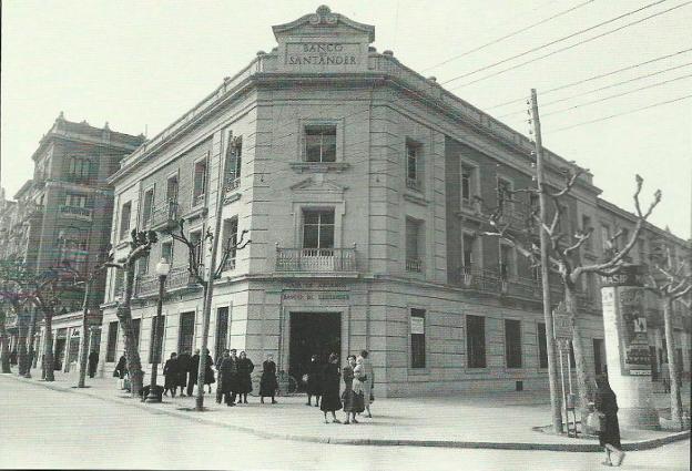 Vista antigua del centro          de Logroño