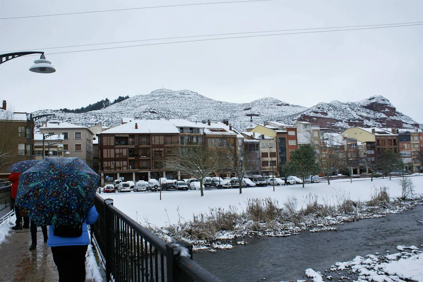 El temporal de nieve en La Rioja ha dejado preciosas estampas, como estas de Nájera