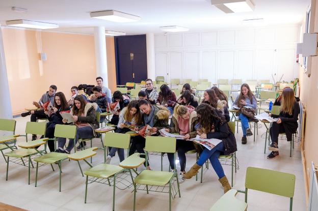 La UR se acerca al IES Samaniego, de Laguardia