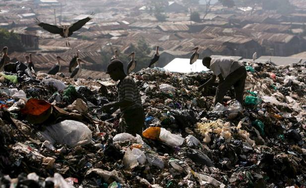 Vertedero de basura en Nairobi. 