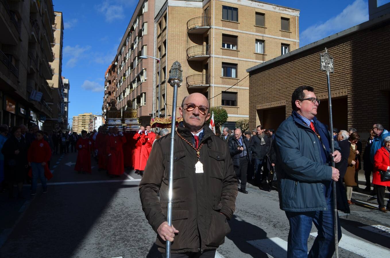 En el día grande, los santos Emeterio y Celedonio salieron a la calle en una procesión muy participativa por Calahorra