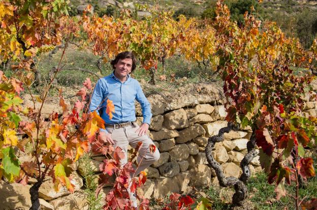 Telmo Rodríguez en el viñedo Las Beatas, de Labastida. 