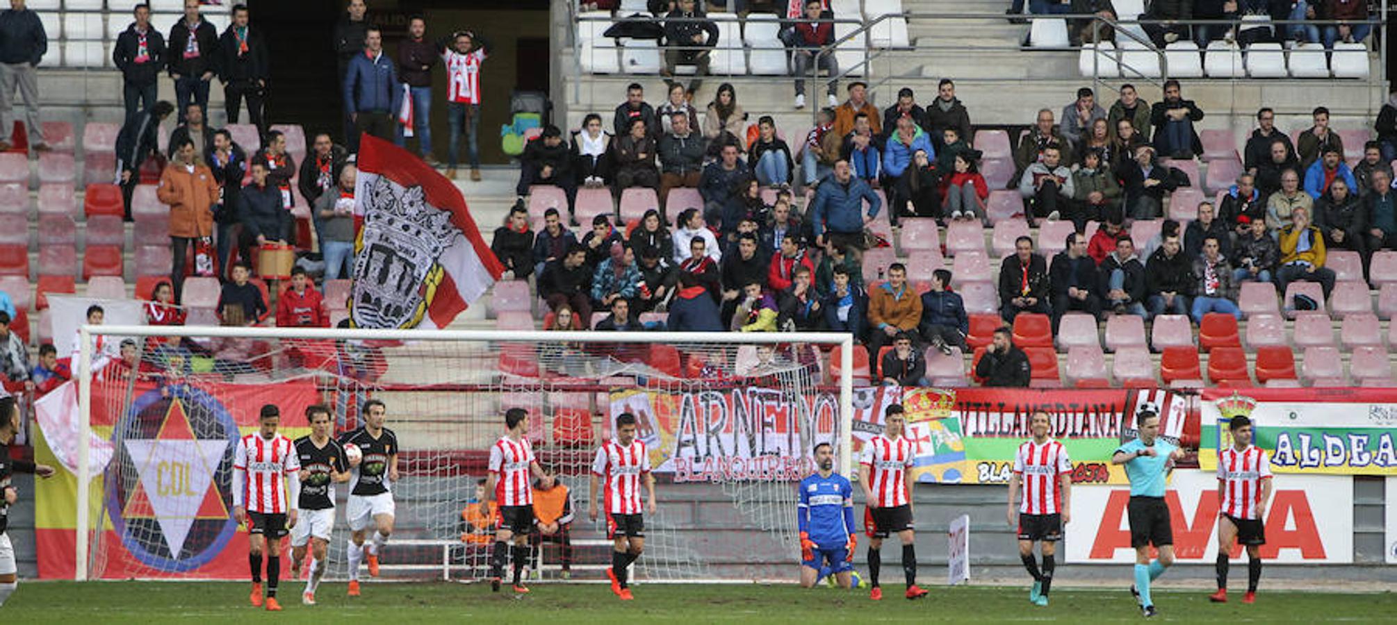 Un triunfo balsámico y con suspense. La UDL superó el domingo al Tudelano (2-1) y se queda a dos puntos del 'play off' de ascenso. Tres puntos llenos de intensidad e incertidumbre en los últimos compases de un partido que rompe con la dinámica precedente.