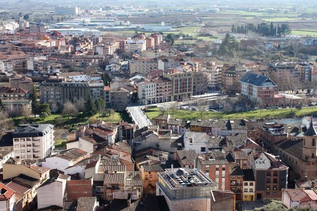 Vista del casco urbano de la ciudad de Nájera. :: F. D.