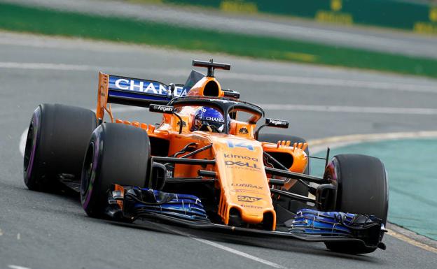 Fernando Alonso, durante el Gran Premio de Australia.