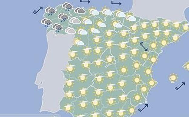 Cielo despejado y temperaturas máximas en ligero ascenso