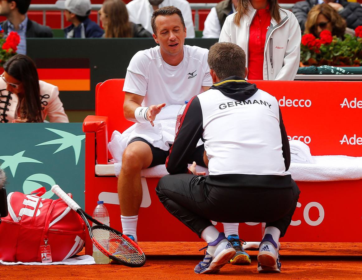 Rafa Nadal y Philipp Kohlschreiber, los protagonistas del segundo partido de la elminatoria de la Copa Davis entre España y Alemania. 