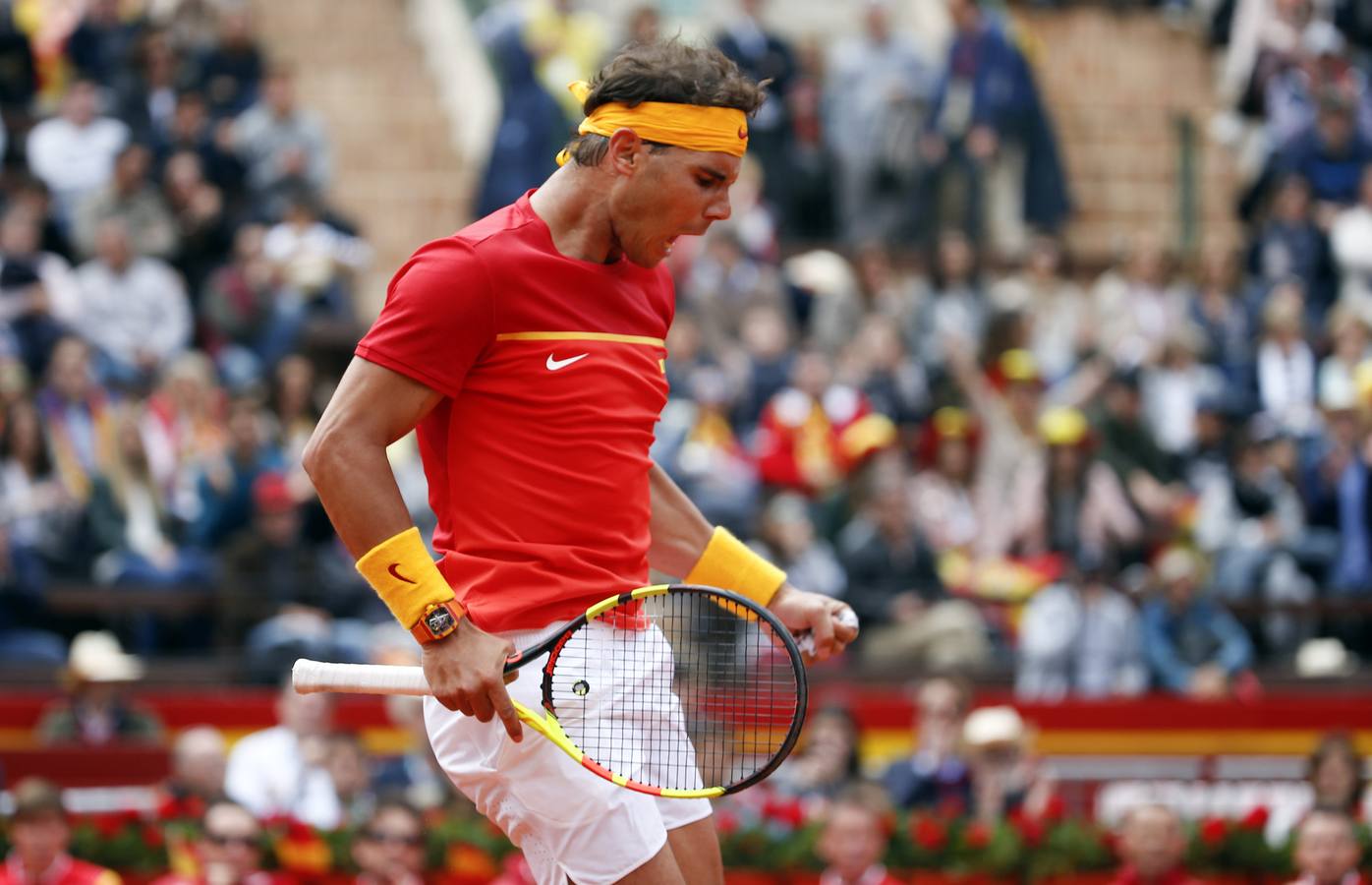 Rafa Nadal y Philipp Kohlschreiber, los protagonistas del segundo partido de la elminatoria de la Copa Davis entre España y Alemania. 