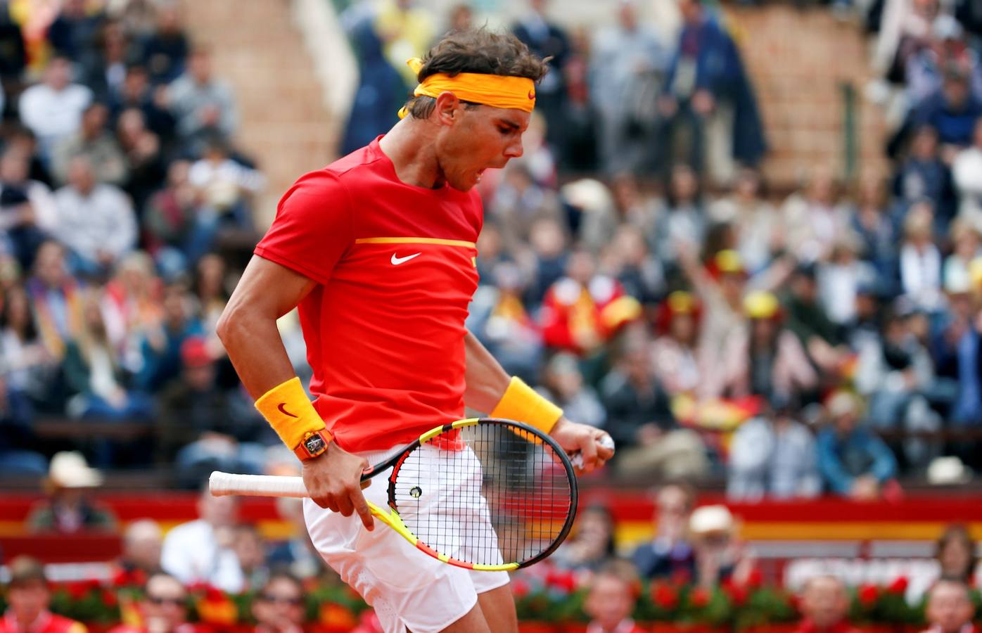 Rafa Nadal y Philipp Kohlschreiber, los protagonistas del segundo partido de la elminatoria de la Copa Davis entre España y Alemania. 