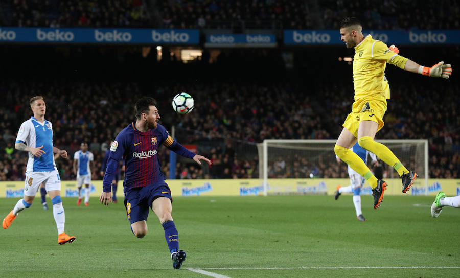 Un superlativo Leo Messi le basta al Barcelona para llevarse los tres puntos ante un combativo Leganés.