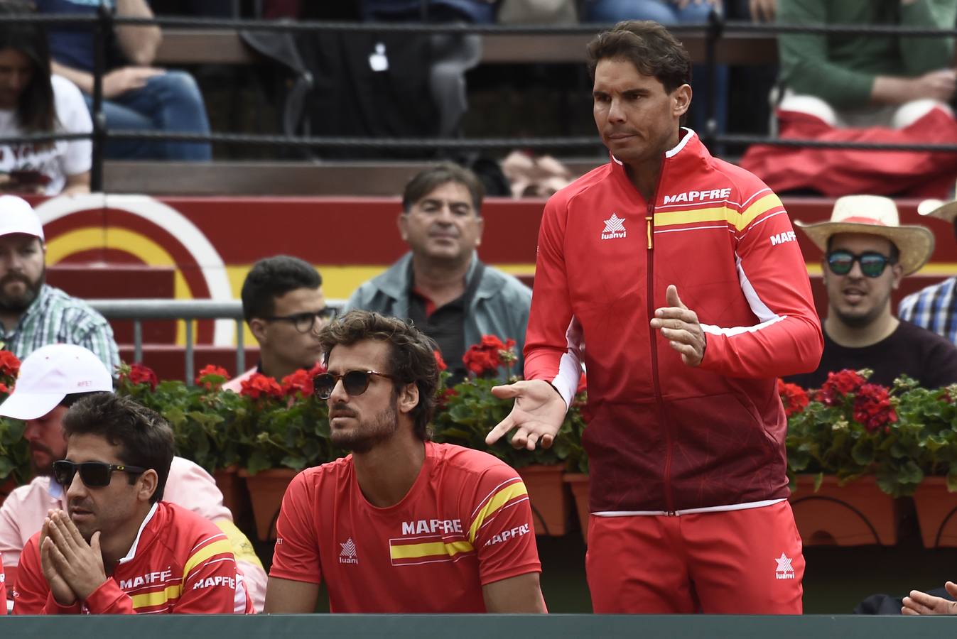 Rafael Nadal, número 1 mundial, disputó el cuareto partido de la elminatoria entre España y Alemania ante Alexander Zverev.