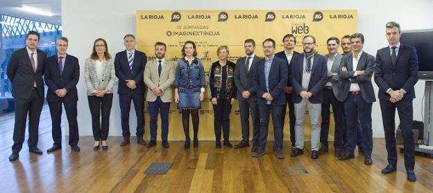 Organizadores, patrocinadores y ponentes de la cuarta edición de Imaginext Rioja. :: miguel herreros