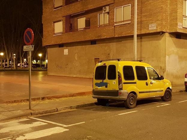 Aparcamiento nada solidario en Logroño