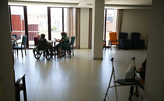 Interior de una residencia de ancianos. 