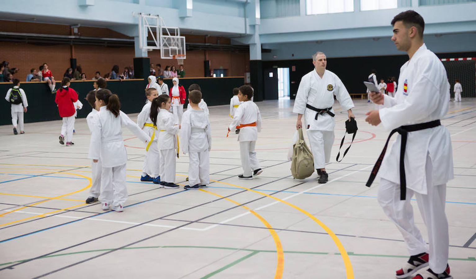 Esta tarde se ha celebrado un entrenamiento solidario en el polideportivo de Lardero. Los gimnasios de kárate Oriente, Pedro Fernández y Total Sport han participado de ia idea solidaria. Para participar sólo había que llevar un kilo de comida para donarlo a Cáritas. 