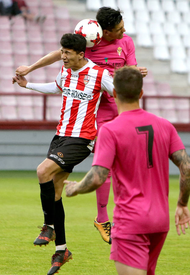 La UDL perdió ayer cualquier opción de colarse entre el cuarteto de elegidos para disputar el play off de ascenso a Segunda división tras perder en Las Gaunas (1-2) ante un potente Sporting en un partido en el que sobró la polémica.