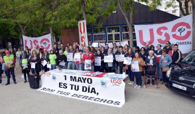 USO celebró el Primero de Mayo en la plaza de igual nombre. 